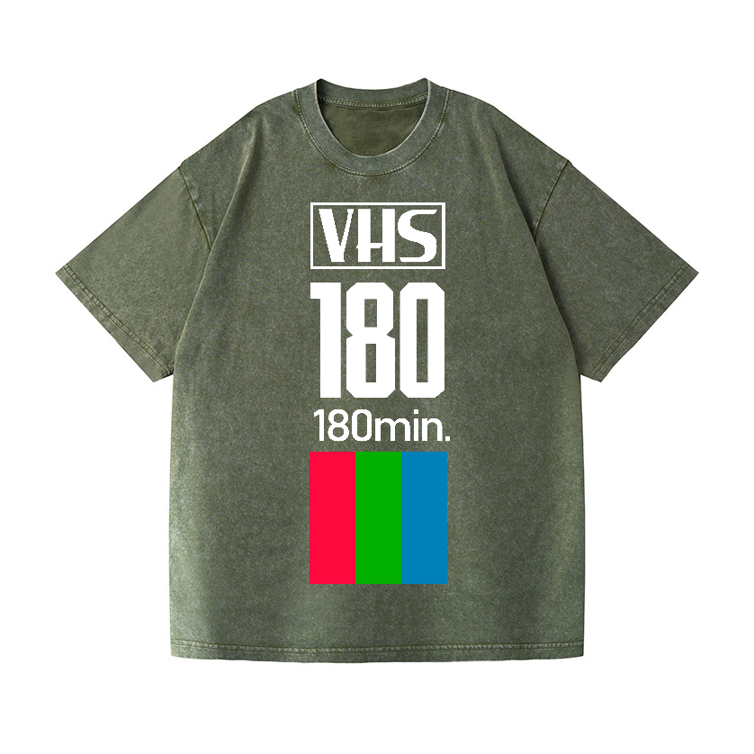 VHS Vintage Wash Japanese Design T-Shirt