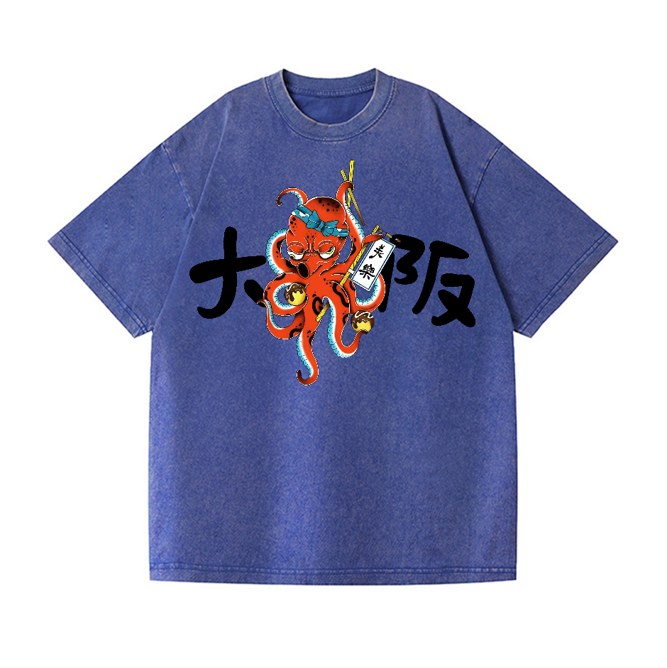 Osaka Takoyaki Vintage Wash Japanese Design T-Shirt