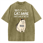 Don't Watch The Cat Vintage Washed T-shirt