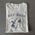 Unisex Classic Cotton Aur Naur Cat Printed Folded T-shirt