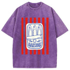Les Sardines Red Stripes Fisherman Washed T-Shirt