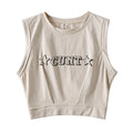 Star Count Sleeveless Crop Top