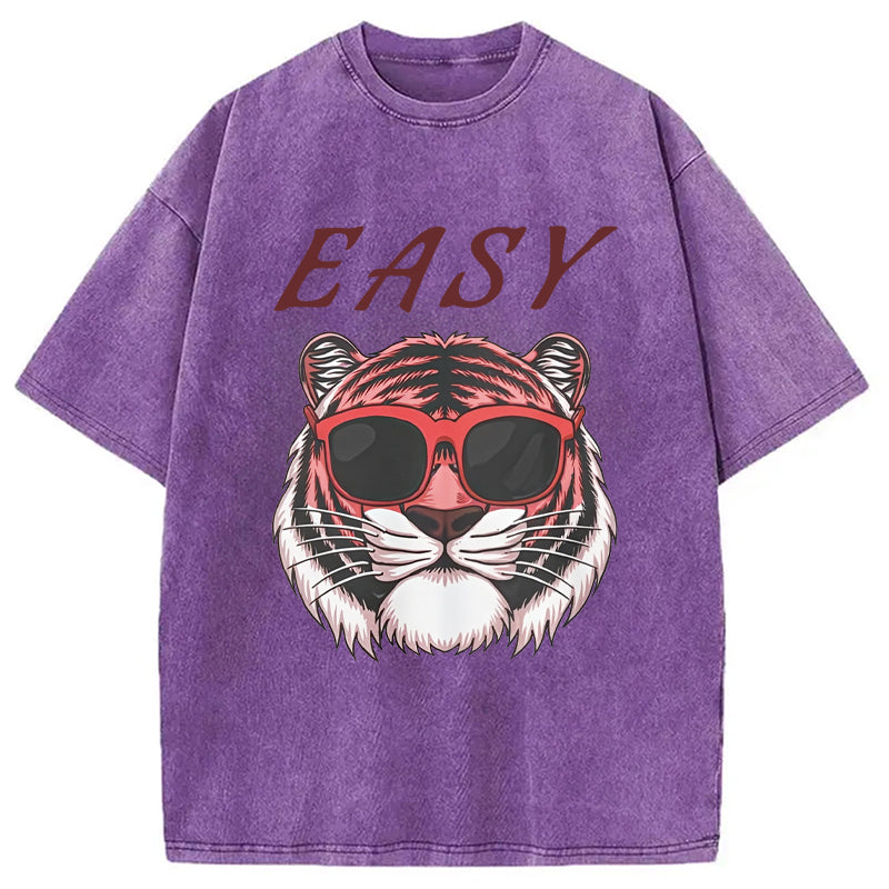 Easy Pink Tiger Washed T-Shirt