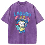 Labubu Cute Bunny Washed T-Shirt