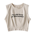 Slxt For My Gay BF Sleeveless Crop Top
