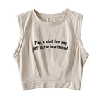 Slxt For My Gay BF Sleeveless Crop Top