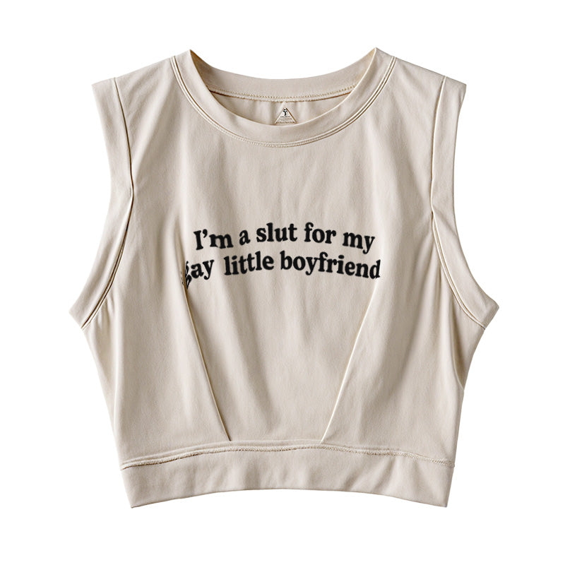 Slxt For My Gay BF Sleeveless Crop Top