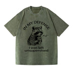 Left Unsupervised Raccoon Washed T-Shirt