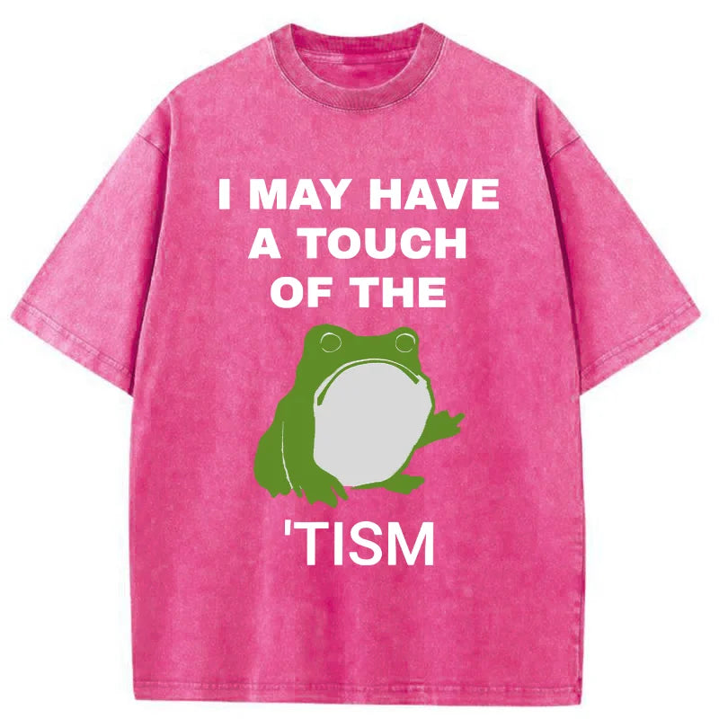 Funny Frog Flipping The Bird Washed T-Shirt