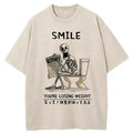 Skeleton Losing Weight Washed T-Shirt