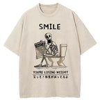 Skeleton Losing Weight Washed T-Shirt