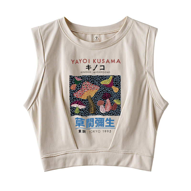 Representative Works Of Japanese Art Sleeveless Crop Top