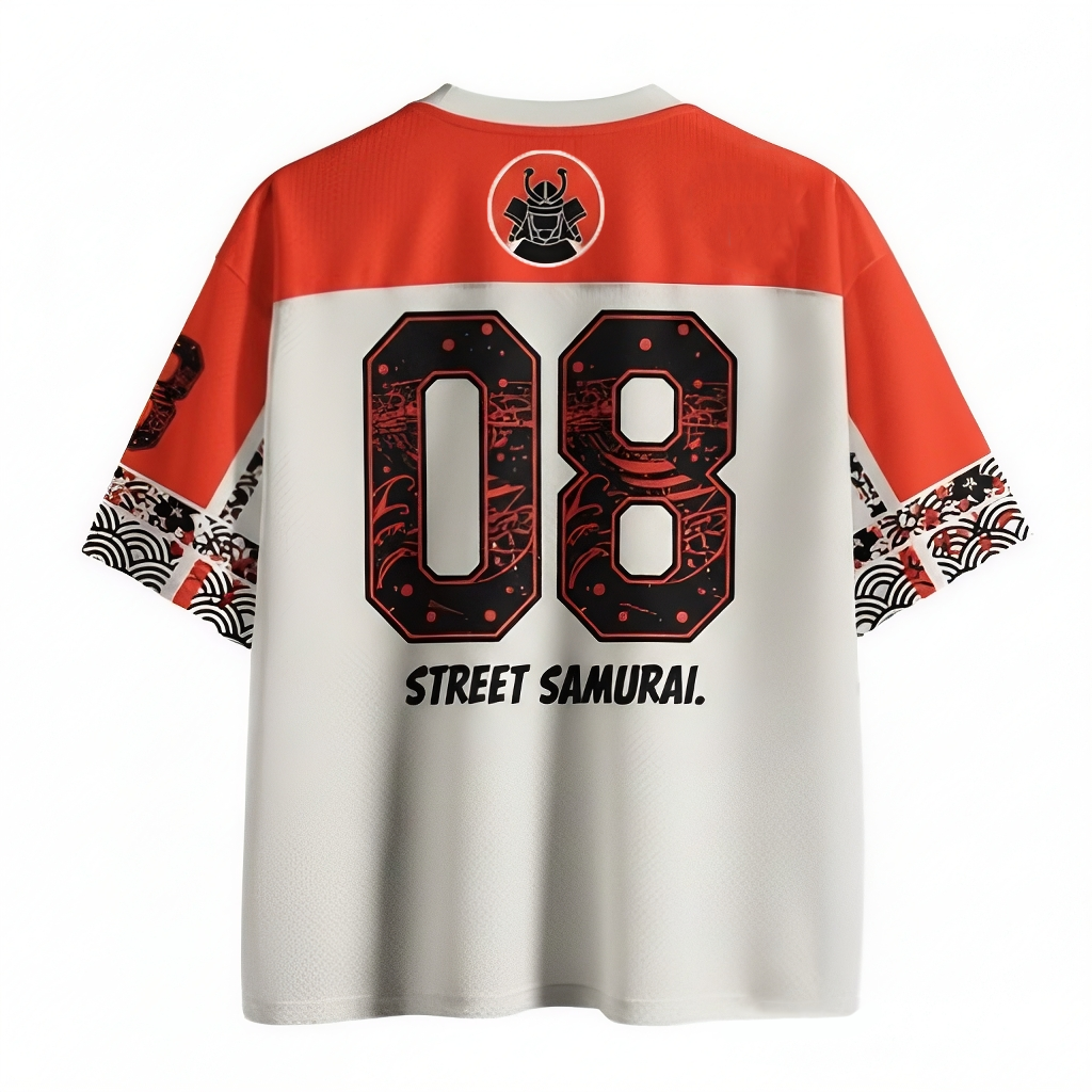 Street Samurai Red Panda Warrior Jersey Shirts