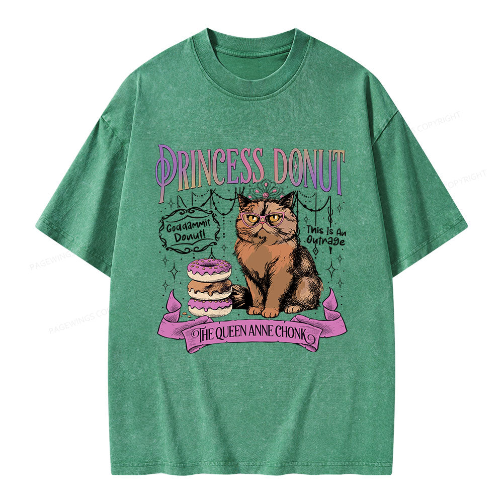 Princess Donut Unisex Washed T-shirt