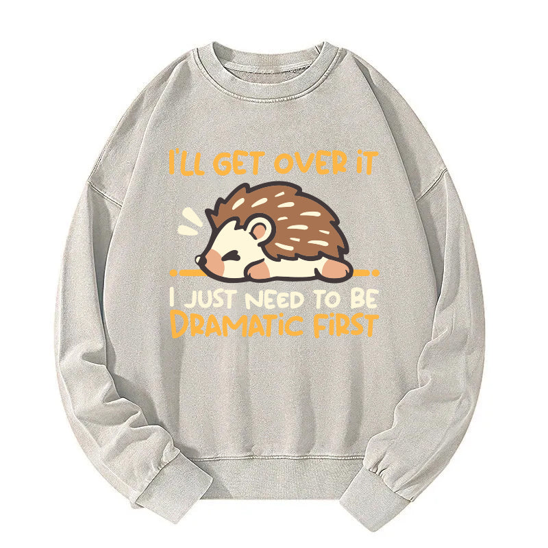 Dramatic Hedgehog Washed Sweatshirt