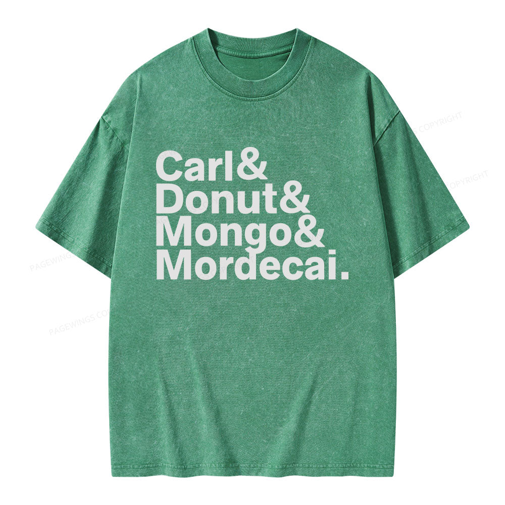 Donut Mongo Mordecai Unisex Washed T-shirt