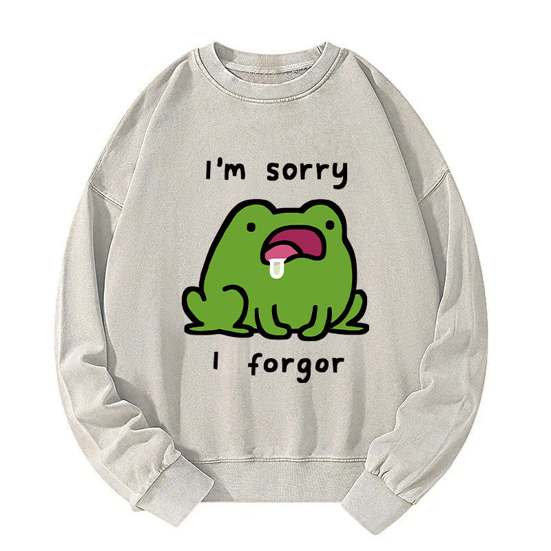 Dementia Frog Washed Sweatshirt