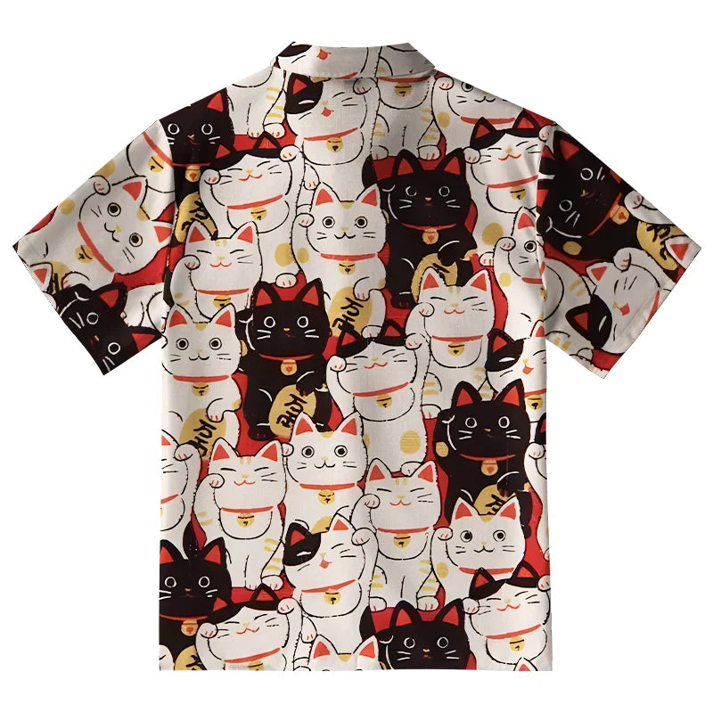 Lucky Cat Button-up Shirt
