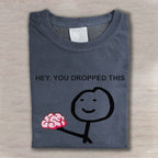 Spoof Print Casual Print T-shirt