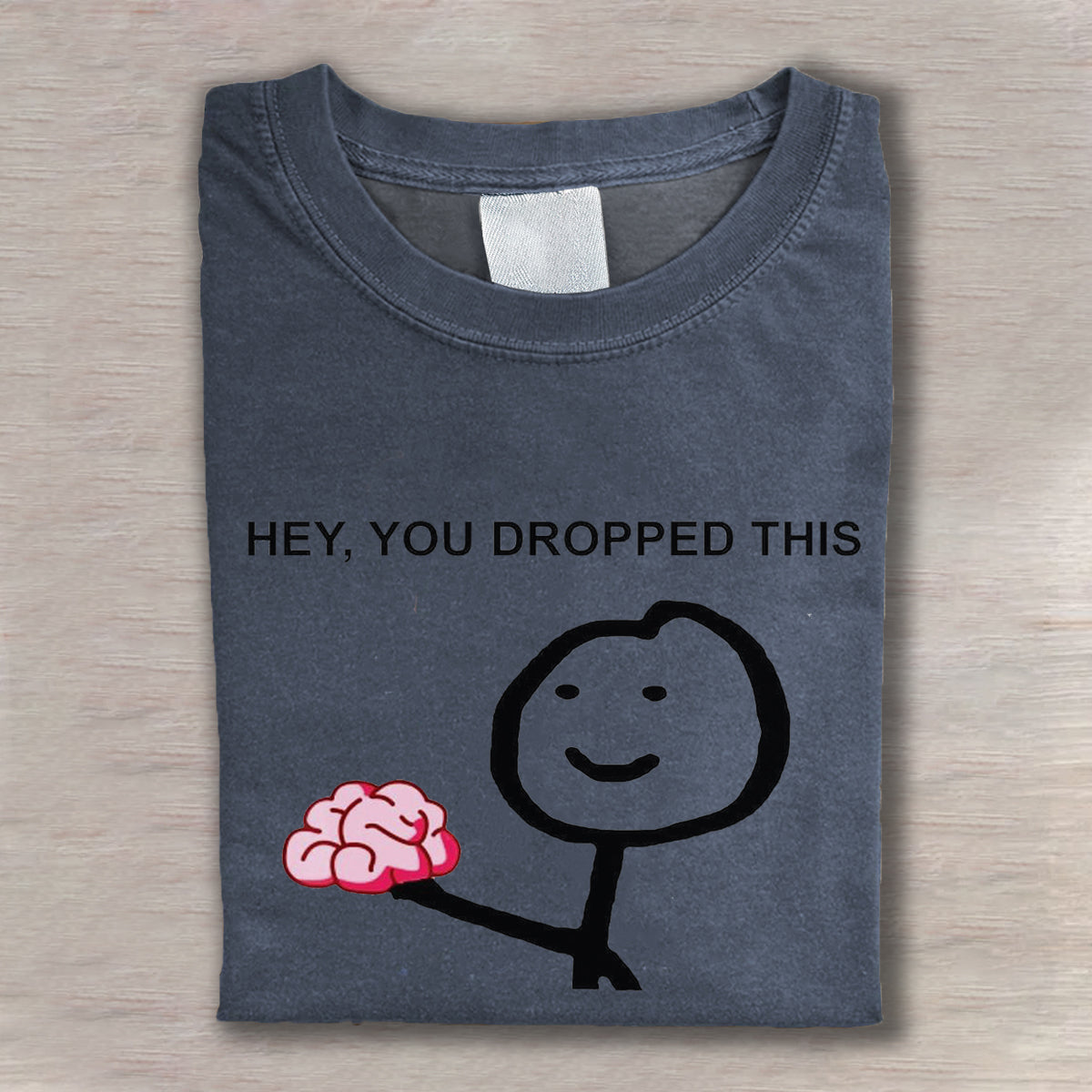 Spoof Print Casual Print T-shirt