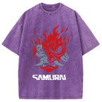 Vintage Samurai Retro Japanese Washed T-Shirt