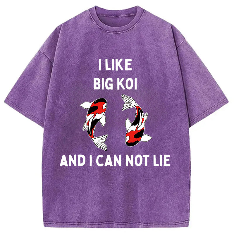 Vintage Koi Fish I Like Big Koi Washed T-Shirt