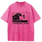 Skeleton Surfing Japan Washed T-Shirt