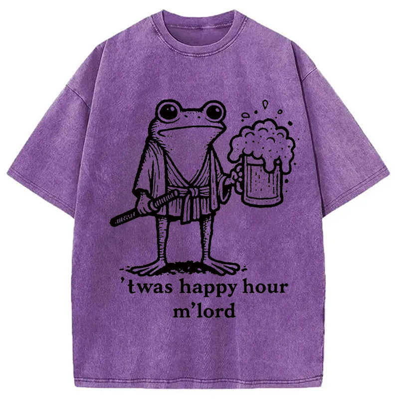 Happy Hour Frog Washed T-Shirt
