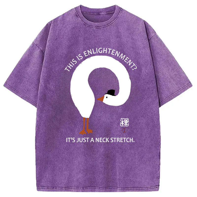 Funny Neck Stretch Of Zen Washed T-Shirt