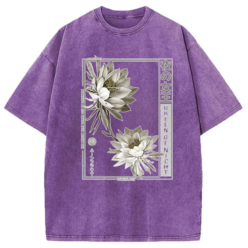 Japanese Epiphyllum Washed T-Shirt