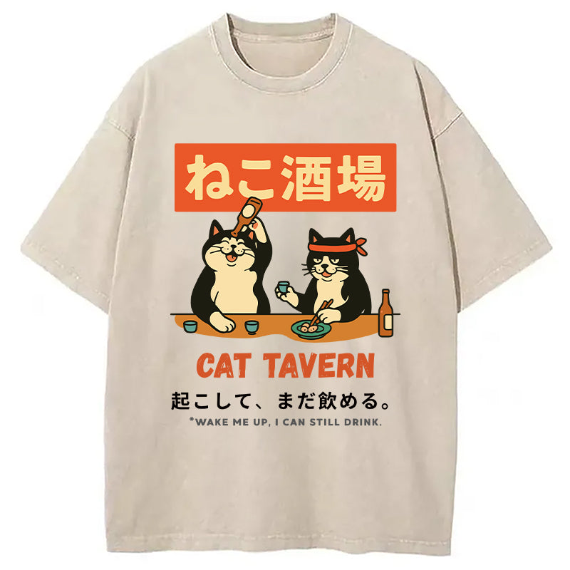 Cat Tavern Washed T-Shirt
