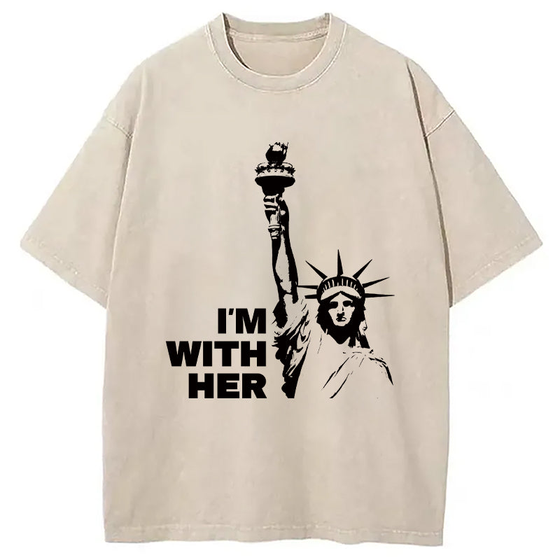 I'm With Her Washed T-Shirt