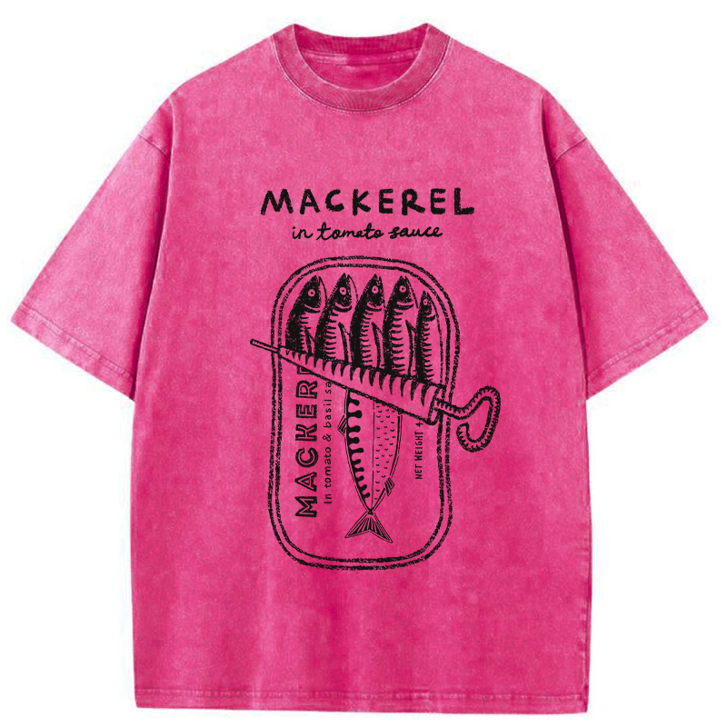 Sardine Fish In Tomato Sauce Washed T-Shirt