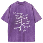 Ow Ow Ow Funny Scream Washed T-Shirt