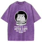 Astronaut Capybara Washed T-Shirt
