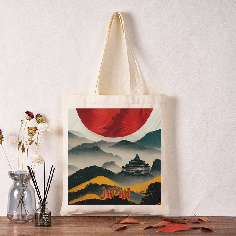 Japanese Mountain Scenery Tote Bag