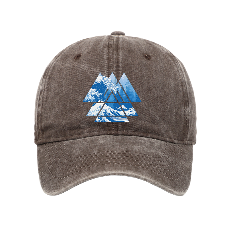 The Great Wave Washed Cap