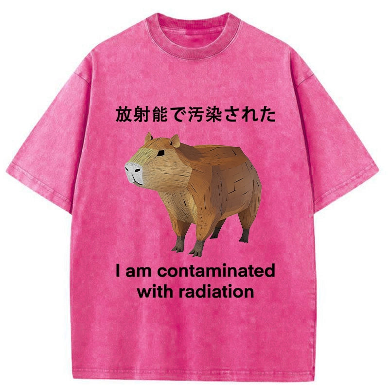 Capybara Contaminated By Radiation Washed T-Shirt