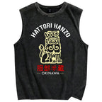 Unisex Hattori Hanzo Printed Washed Tank Top