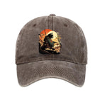 Cat Ninja Ukiyo-e Anime Style Samurai Washed Cap
