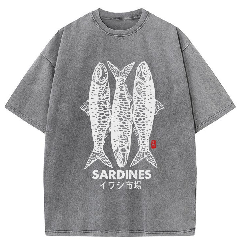 Sardines Market Washed T-Shirt