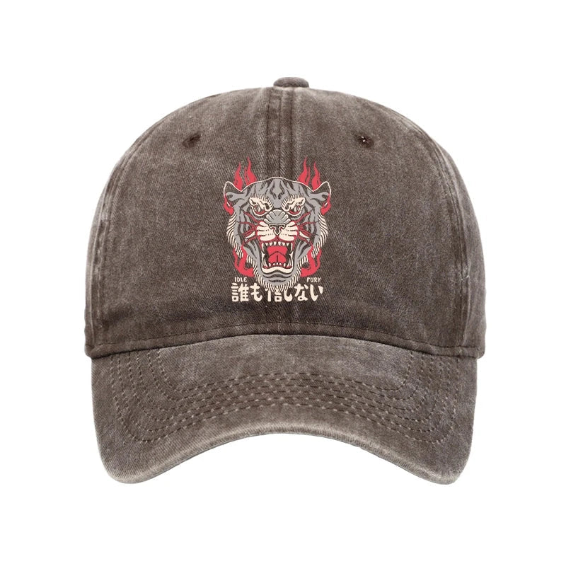 Retro Tiger Japanese Washed Cap