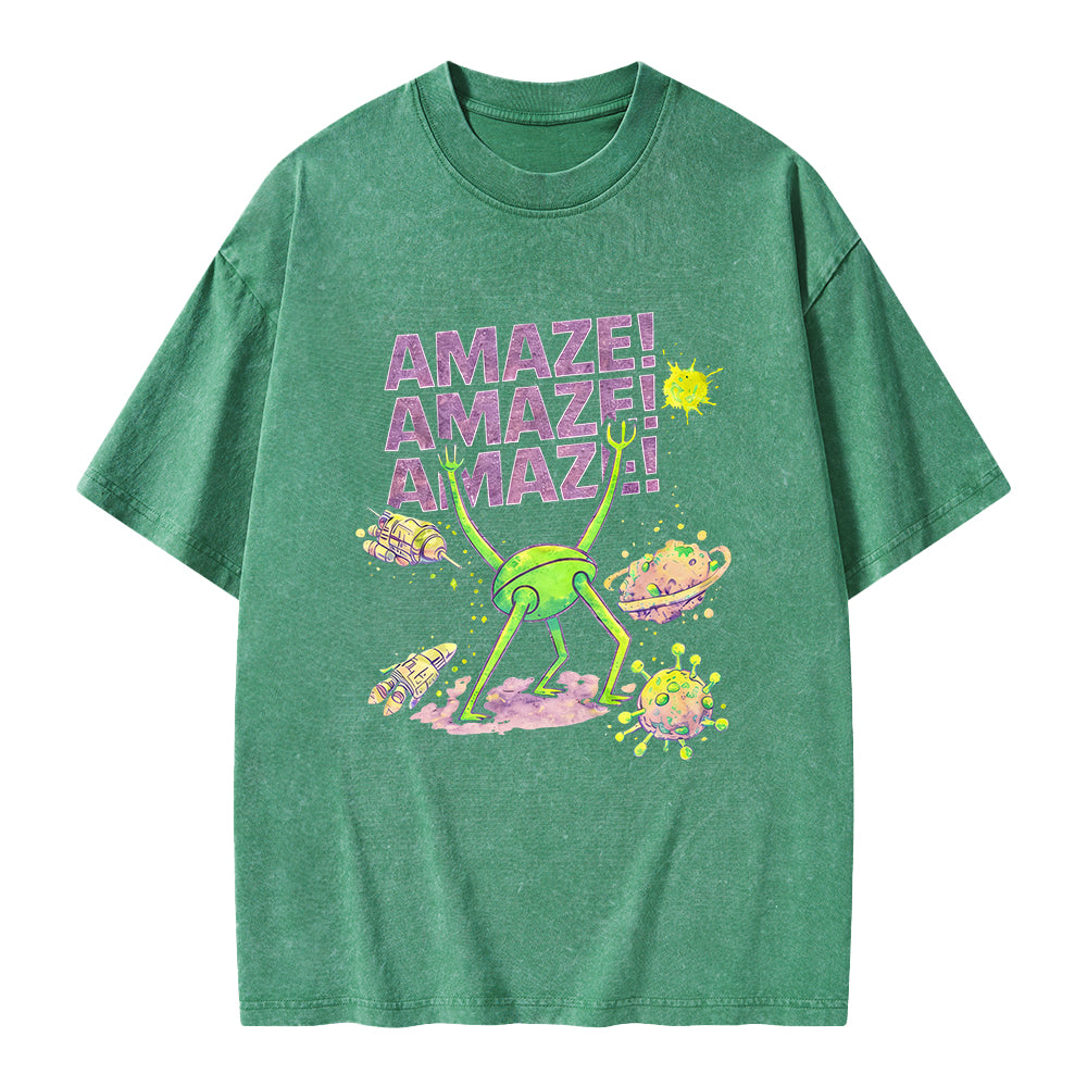 Unisex Amaze Printed Washed Tee