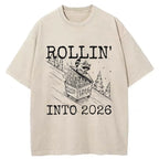 Unisex Rollin' Into 2026 Washed T-Shirt