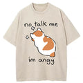 Unisex Cat Refused To Communicate Washed T-Shirt