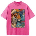 Unisex Tiger Of The Cloud Sea Washed T-Shirt