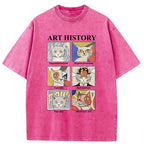 Unisex Art History About Cats Washed T-Shirt