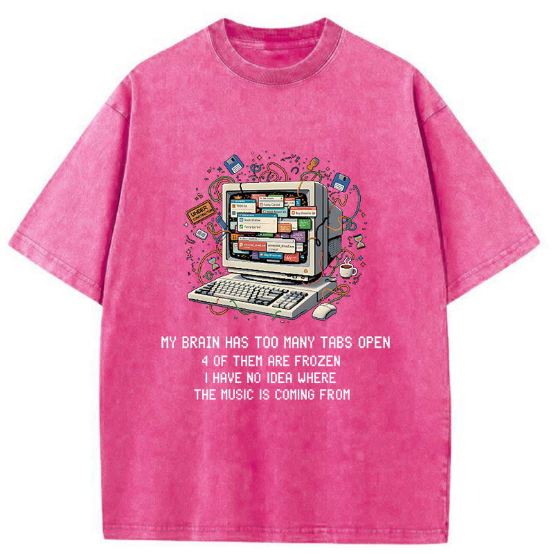 Unisex My Brain Has Crashed Washed T-Shirt