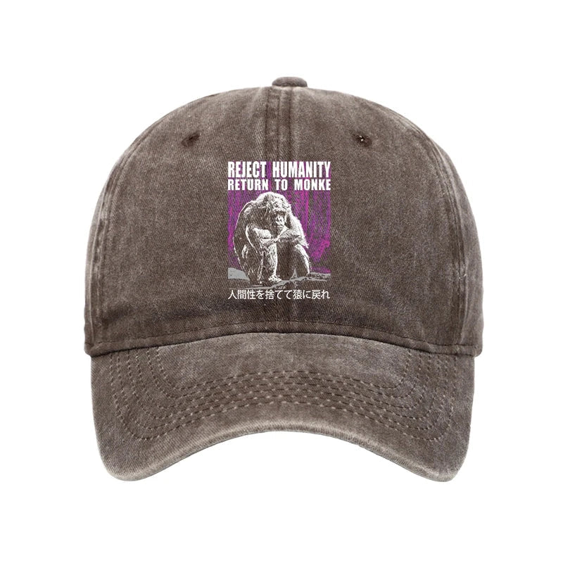 Reject Humanity Return To Monkey Washed Cap