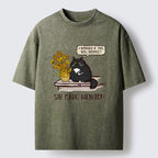 Unisex Cat Wants To Do A Physics Experiment Washed T-Shirt